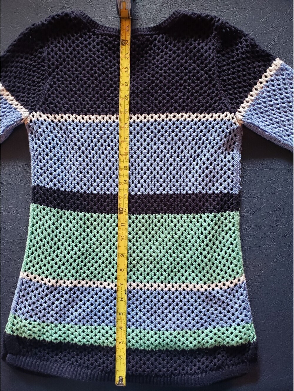 Croft & Barrow Loose Knit Sweater Lining Blue, Green Size S